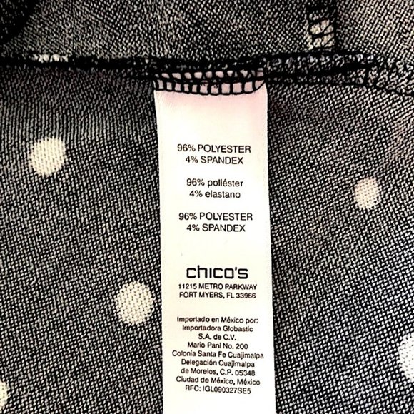 Chico's Black & White Polka Dot Tunic/Mini Dress - Picture 8 of 9